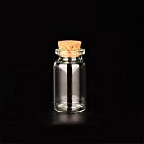 10 Uds. Minibotellas transparentes con capacidad de corcho para 10ml 15ml 20ml 25ml 30ml 40ml 55ml frascos de vidrio botella de deseos regalos-7ml